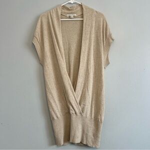 Banana Republic cashmere wool blend Sleeveless Sweater Wrap Sz M Beige Casual